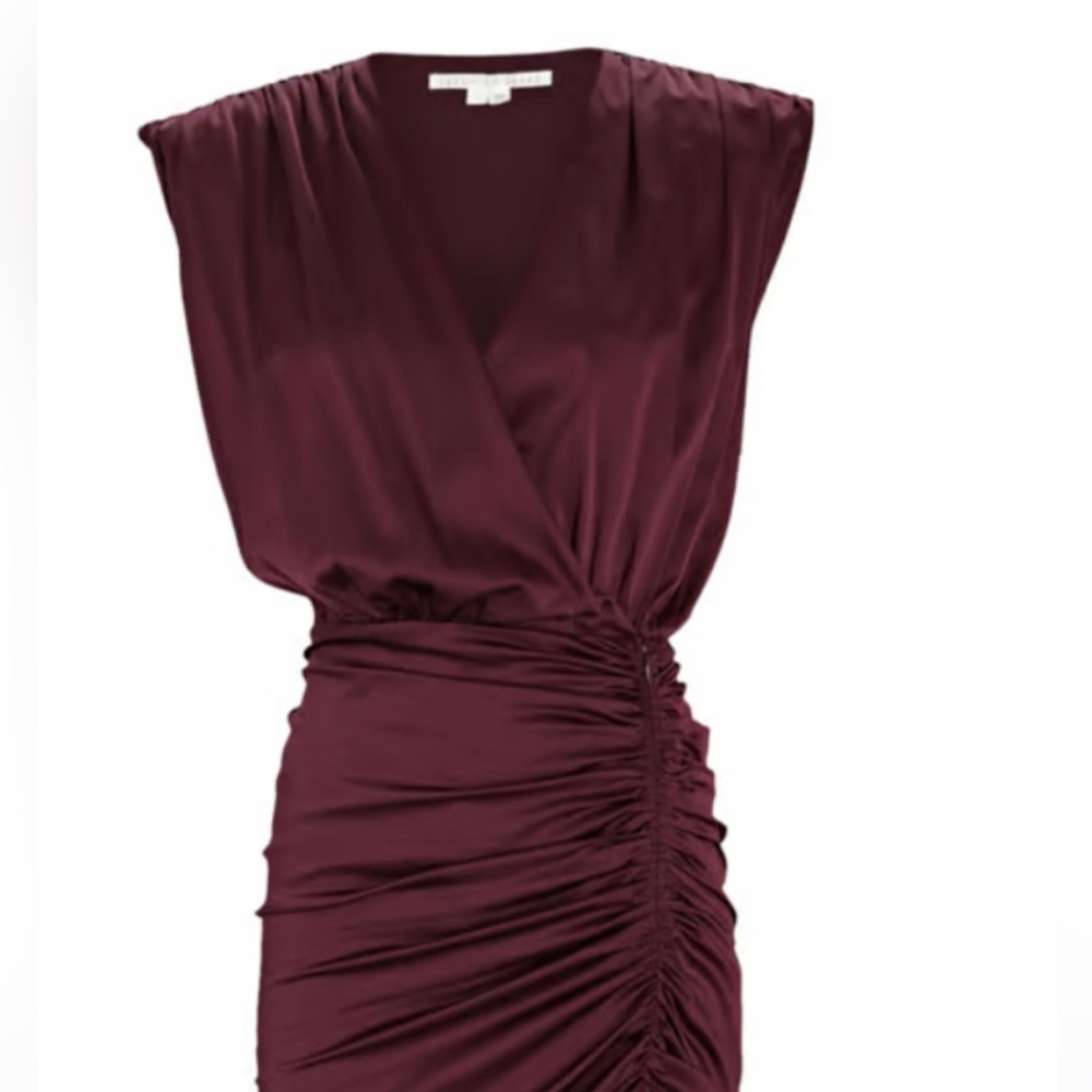 NWT Veronica Beard Casela Dress in Dark Fig, Sz 4